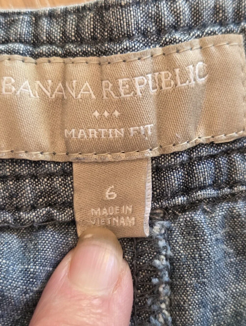 Banana Republic Cotton  Summer Pants Size 6 Blue Coastal Resort Casual